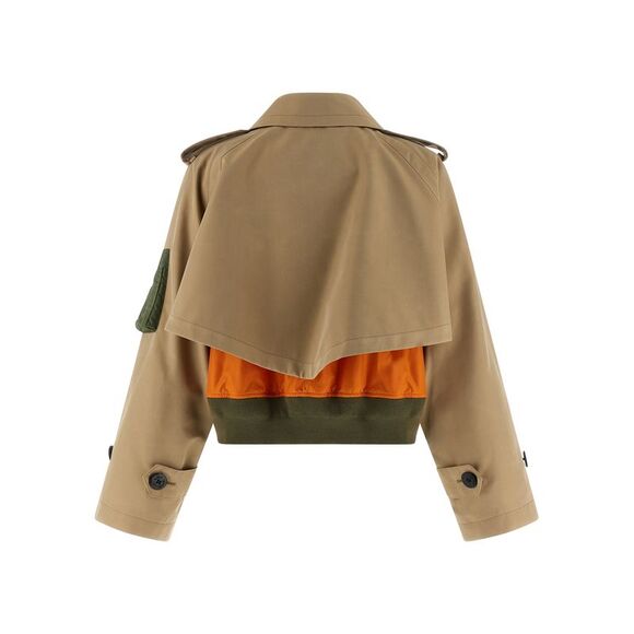 Sacai Women Double Layer Trench Coat - Picture 2 of 5
